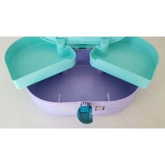 Vintage Caboodles Makeup Organizer Storage Case 2615 Purple & Teal Large - Picture 4 of 9